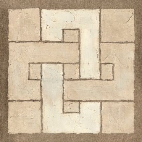 Knotted Tiles I White Modern Wood Framed Art Print with Double Matting by Lam, Vanna