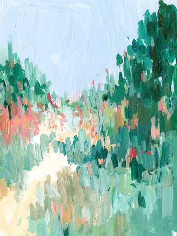 Wildflower Pathway II Black Modern Wood Framed Art Print by Harper, Ethan