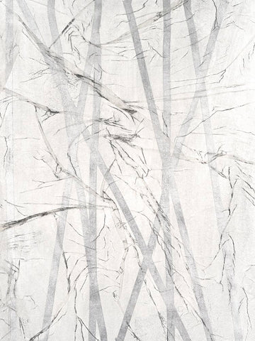 Pewter Forrest I White Modern Wood Framed Art Print with Double Matting by Lam, Vanna
