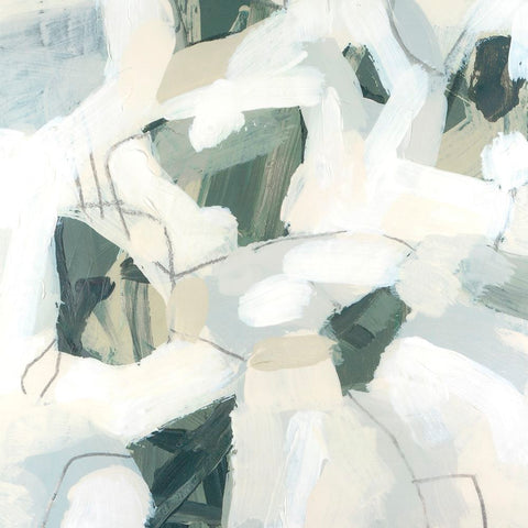 Stone Flecks IV Black Ornate Wood Framed Art Print with Double Matting by Vess, June Erica