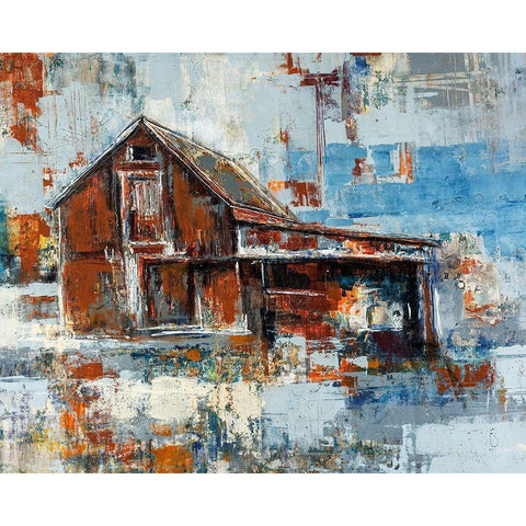 Barn Black Modern Wood Framed Art Print with Double Matting by Henry, Alexys