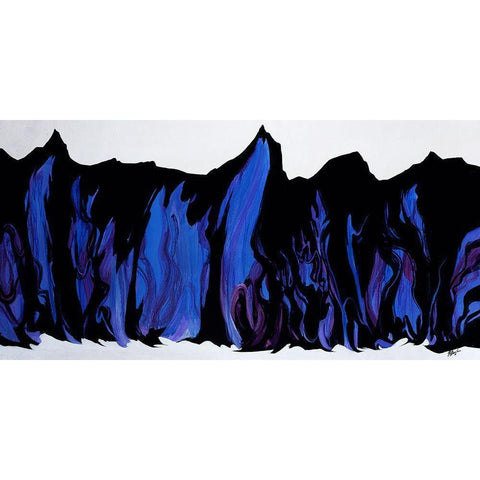 Blue Majestic White Modern Wood Framed Art Print by Douglass, Farrell