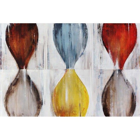 Hour Glass White Modern Wood Framed Art Print by Edmunds, Sydney