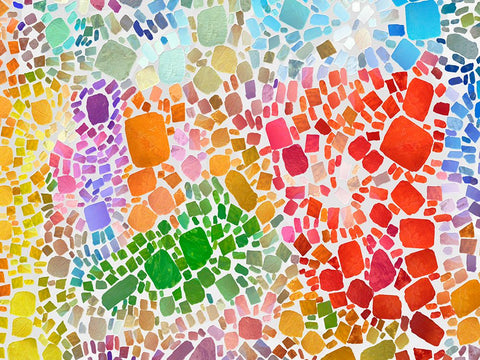 Colorful Bedrock III Black Modern Wood Framed Art Print by Saunders, Alonzo