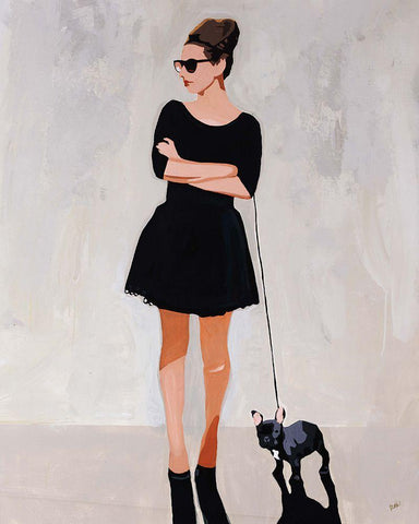 Frenchy Black Ornate Wood Framed Art Print with Double Matting by Rabo, Clayton