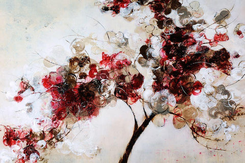 Sugarplum White Modern Wood Framed Art Print with Double Matting by Taylor, Kari