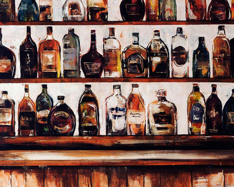 Taste of Tops White Modern Wood Framed Art Print with Double Matting by Edmunds, Sydney