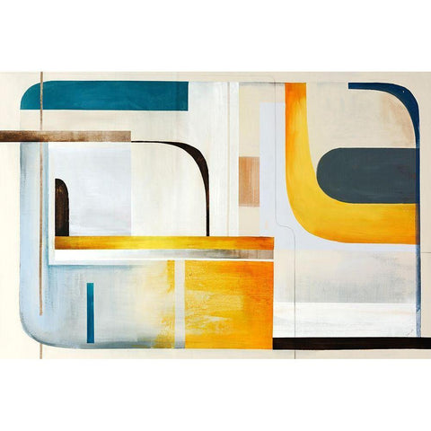 Turnabout Black Modern Wood Framed Art Print with Double Matting by Edmunds, Sydney