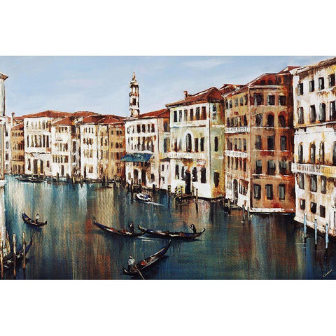 Venice in Spring Black Modern Wood Framed Art Print with Double Matting by Edmunds, Sydney