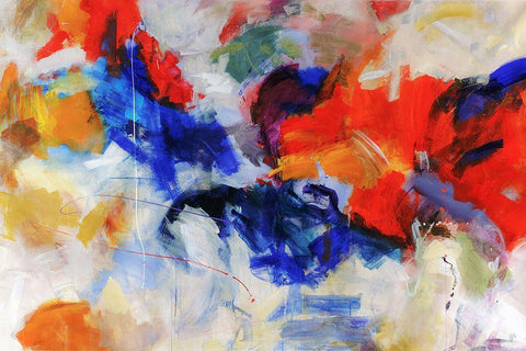 Rainbows Beginnings White Modern Wood Framed Art Print with Double Matting by Maas, Jodi