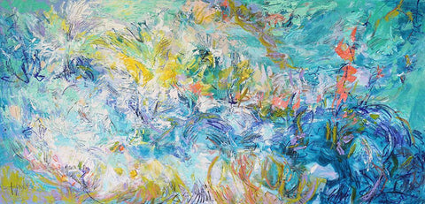 Ever Deeply III White Modern Wood Framed Art Print with Double Matting by Fagan, Dorothy