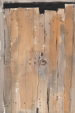 The Wooden Gate II Black Ornate Wood Framed Art Print with Double Matting by Dixon, Samuel