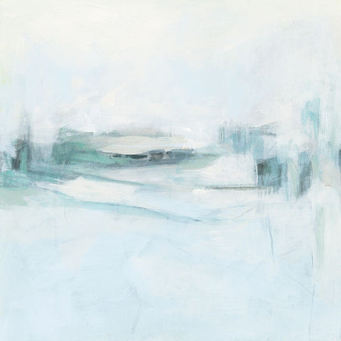 Winter Mirage II White Modern Wood Framed Art Print with Double Matting by Vess, June Erica