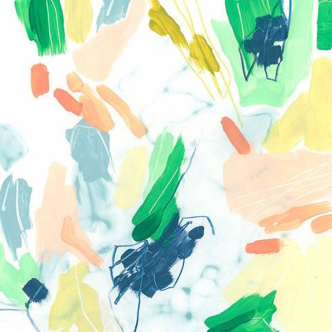 Tropical Terrazzo I Black Ornate Wood Framed Art Print with Double Matting by Vess, June Erica