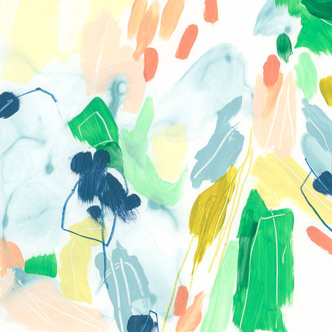 Tropical Terrazzo II White Modern Wood Framed Art Print with Double Matting by Vess, June Erica