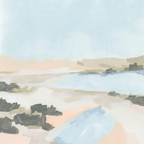 Sagebrush Spring I Black Modern Wood Framed Art Print by Vess, June Erica