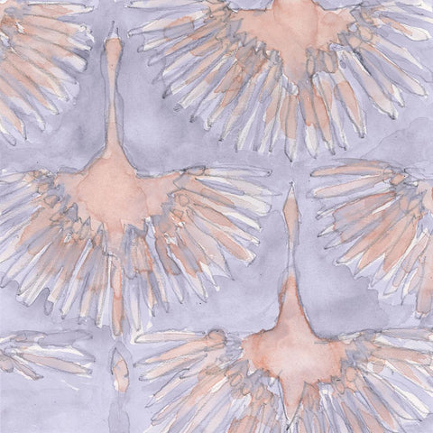 The Bird Gathering II Black Modern Wood Framed Art Print by Dixon, Samuel