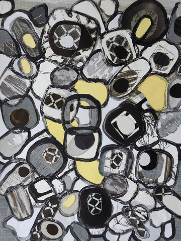Licorice and Lemon Drops II White Modern Wood Framed Art Print with Double Matting by Good, Coco