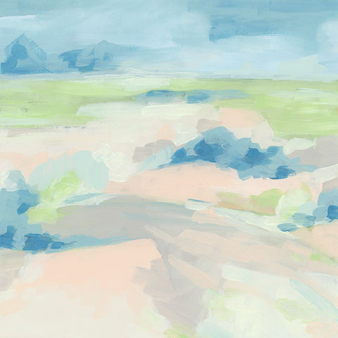 Soft Vista II Black Modern Wood Framed Art Print by Vess, June Erica