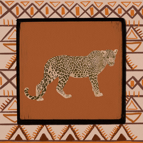 Safari Animal II White Modern Wood Framed Art Print with Double Matting by Moore, Regina