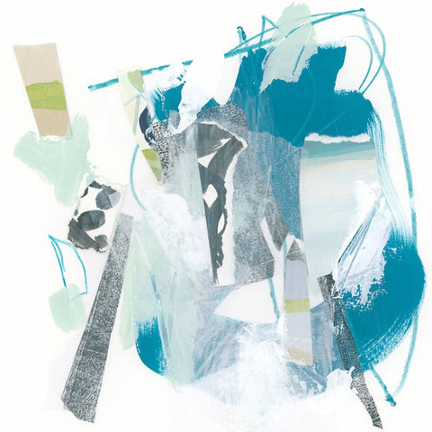 Sea Mirror III Black Modern Wood Framed Art Print by Vess, June Erica