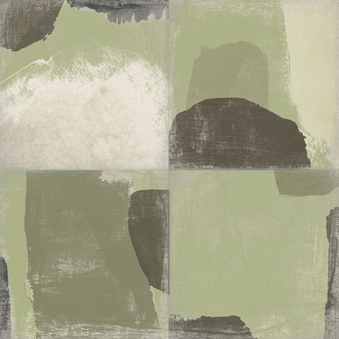 Custom Pastel Tile III White Modern Wood Framed Art Print with Double Matting by Vess, June Erica