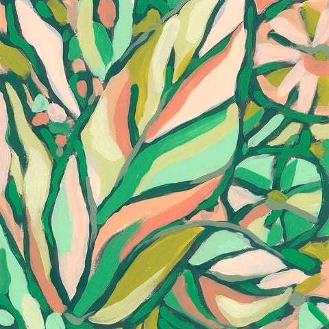 Candy Tropicals IV Black Modern Wood Framed Art Print by Vess, June Erica