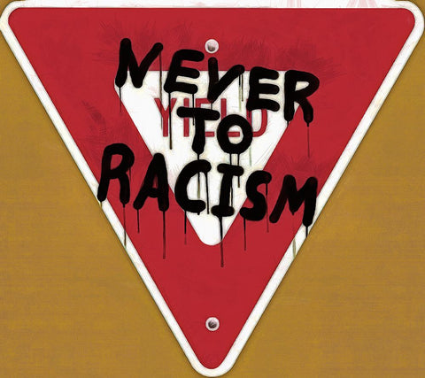 Graffiti Sign V Black Modern Wood Framed Art Print by Saunders, Alonzo