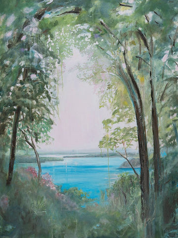 Niagara Falls River II Black Ornate Wood Framed Art Print with Double Matting by Iafrate, Sandra