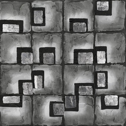 Shadow Squares I Black Modern Wood Framed Art Print by Willett, Michael