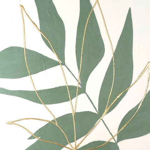 Layers of Leaves I Black Modern Wood Framed Art Print by Lam, Vanna