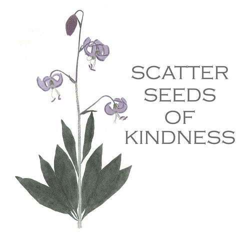 Scatter Floral Inspiration I Black Modern Wood Framed Art Print by Vision Studio