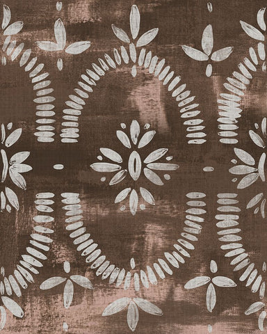 Espresso Batik II Black Ornate Wood Framed Art Print with Double Matting by Vess, June Erica