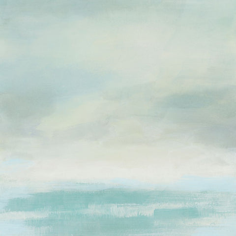 Sea Fog I Black Modern Wood Framed Art Print by Vess, June Erica