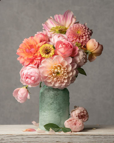 Just Petals III Black Modern Wood Framed Art Print by McLean, Leah