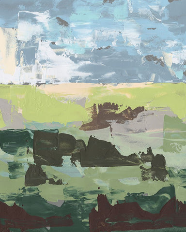 Dream Field I Black Modern Wood Framed Art Print by Moore, Regina