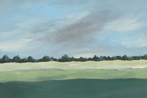 Pastoralis II Black Ornate Wood Framed Art Print with Double Matting by Moore, Regina