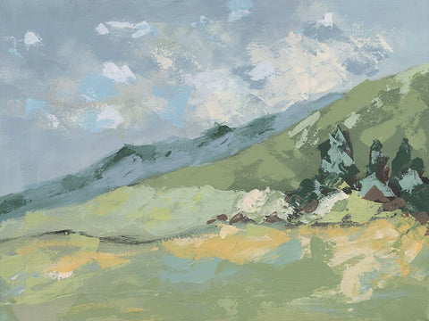 Lozana Landscape I Black Modern Wood Framed Art Print by Moore, Regina