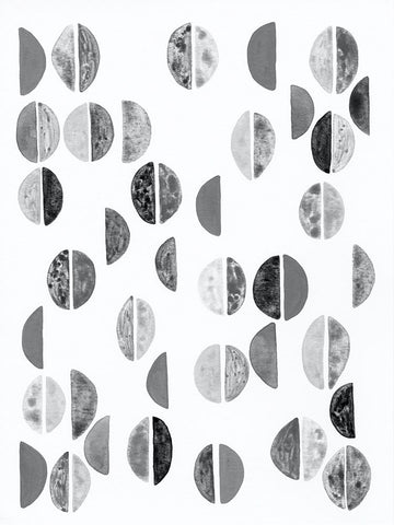 Semicircles I Black Ornate Wood Framed Art Print with Double Matting by Galapon, Nikki