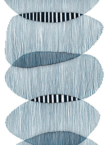 Thick and Thin II Black Modern Wood Framed Art Print by Galapon, Nikki