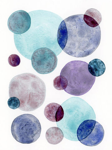 Violet Turquoise II Black Modern Wood Framed Art Print by Galapon, Nikki