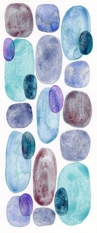 Violet Turquoise IV Black Ornate Wood Framed Art Print with Double Matting by Galapon, Nikki