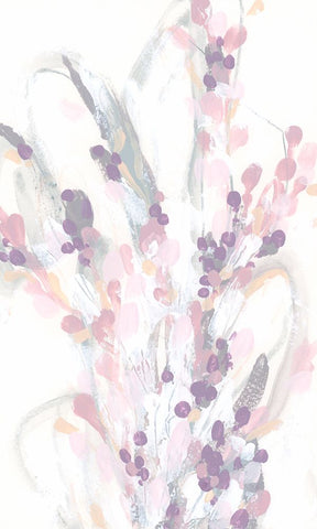 Impasto Sprig I White Modern Wood Framed Art Print with Double Matting by Vess, June Erica