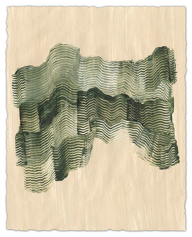 Chlorophyll I White Modern Wood Framed Art Print with Double Matting by Lam, Vanna
