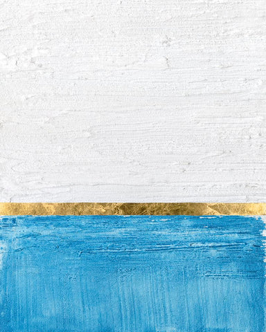 Embellished Gold Horizon II Black Ornate Wood Framed Art Print with Double Matting by Saunders, Alonzo
