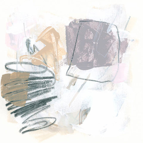 Erosion IV Black Ornate Wood Framed Art Print with Double Matting by Vess, June Erica