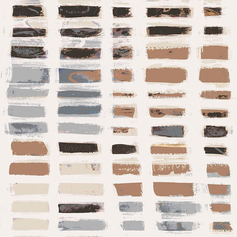 Neutral Peek I White Modern Wood Framed Art Print with Double Matting by Moore, Regina