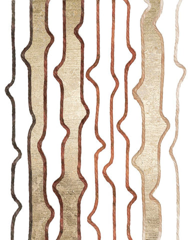 Jagged Flow III Black Modern Wood Framed Art Print by Saunders, Alonzo