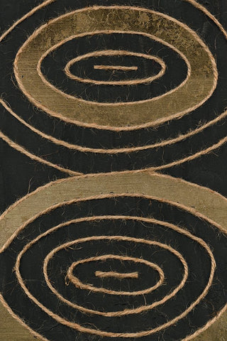 Linked In III Black Ornate Wood Framed Art Print with Double Matting by Saunders, Alonzo