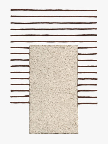 Monolithic  I White Modern Wood Framed Art Print with Double Matting by Saunders, Alonzo